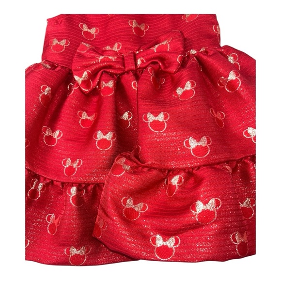 Disney Store Minnie Mouse Holiday Girl's Dress Gems Sparkle Fancy Size 2 NEW - Picture 3 of 9